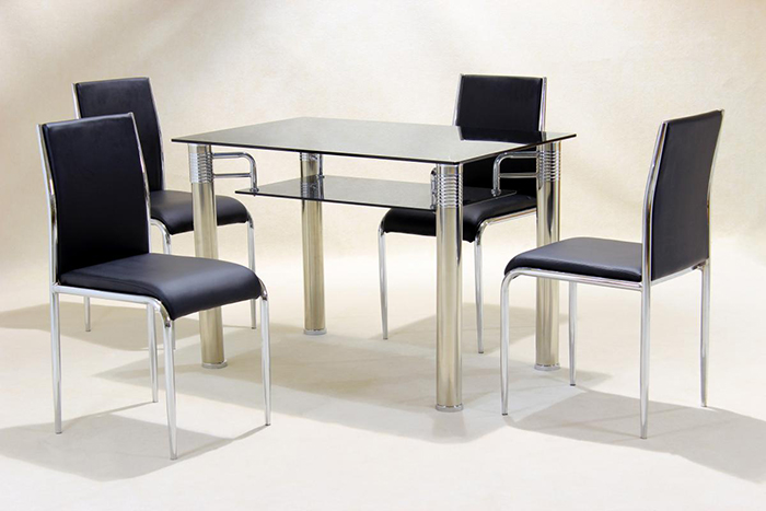 Vercelli Glass Top Dining Sets
